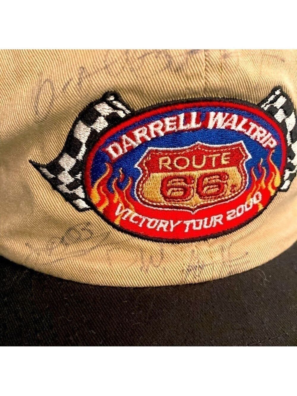 Vintage Signed Darrell Waltrip hat, along with two teammates -NASCAR